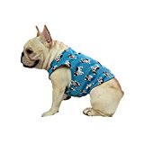 Frenchie Pet Clothing Sky Blue French Bull Dog Prints Clothing for French Bulldog or Pug Pet Wear