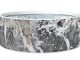 Stone Dog Bowl 7.5″ x 3.5″ White Funny Ceramic Pet Dog Marble Bowl made in the USA by Awesome eMERCHency (Grey)