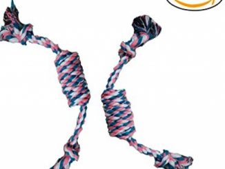 Itplus 2 Pack Cotton Rope Chew Toy Knot Rope Puppy Dog Tug Toys for Chewing Tugging Playing,16 Inch