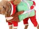 NACOCO Dog Costume Carrying Gift Box with Santa Claus Pet Cat Costumes Funny Christmas Party Festival Holiday Outfit (L)