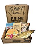 Prime Pet Box 'Surf n Turf' Dog Gift Box Care Package - Made in the USA Premium Treats, 18