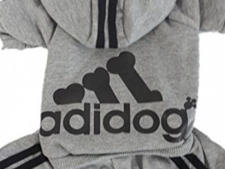 Scheppend Adidog Pet Clothes for Dog Cat Puppy Hoodies Coat Winter Sweatshirt Warm Sweater,Grey Medium