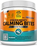 Calming Soft Chews for Dogs - Anxiety Composure Aid Treats with Suntheanine - Organic Hemp & L Tryptophan for Dog Stress Relief - Great for Storms + Barking & Chewing - Turkey Flavor - 90 Count