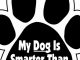 Imagine This My Dog is Smarter Than the President Paw Car Magnet, 5-1/2-Inch by 5-1/2-Inch