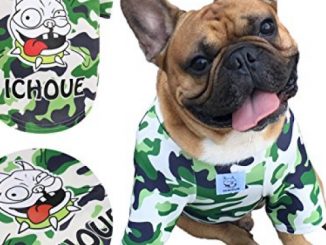 iChoue Pet Dogs Clothes T-Shirt French Bulldog Camouflage Costume Shirts Cotton Puppy Coats English Bulldog Clothing – Camouflage/Size L Reviews