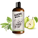 Natural Dog Shampoo, White Pear - Clean, moisturize, condition, soothe soften dry itchy allergy sensitive skin. Deodorize, detangle, prevent mattes. Puppies Shih Tzu Bichon Maltese Poodle Yorkie 16 oz