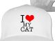 HILLR I Love My Cat Baseball Cap White