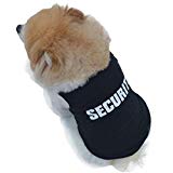Giveme5 Small Dog Shirt Fashion Pet Puppy Clothes Summer Quote Security Cotton Costumes Pet Dog Cat Funny Shirt T Shirt Black (M)