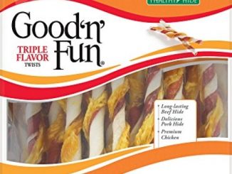 Good’n’Fun Triple Flavored Rawhide Twists for Dogs, 35 Count