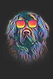 Newfoundland: Neon Dog with Sunglasses Blank Lined Journal Notebook Diary