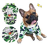 iChoue Pet Dogs Clothes T-Shirt French Bulldog Camouflage Shirts Cotton Puppy Coats English Bulldog Clothing - Camouflage/Size XL
