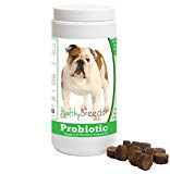 Healthy Breeds Dog Probiotic Soft Chews for Bulldog - OVER 200 BREEDS - Vet Formulated to Support Digestion - Grain Free - 100 Chews
