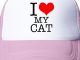 HILLR I Love My Cat Youth Mesh Snapback Hat Cap Pink
