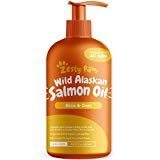 Pure Wild Alaskan Salmon Oil for Dogs & Cats - Supports Joint Function, Immune & Heart Health - Omega 3 Liquid Food Supplement for Pets - All Natural EPA + DHA Fatty Acids for Skin & Coat - 32 FL OZ