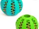 Idepet Dog Toy Ball, Nontoxic Bite Resistant Toy Ball for Pet Dogs Puppy Cat, Dog Pet Food Treat Feeder Chew Tooth Cleaning Ball Exercise Game IQ Training Ball,2 Pack- Blue & Green Reviews