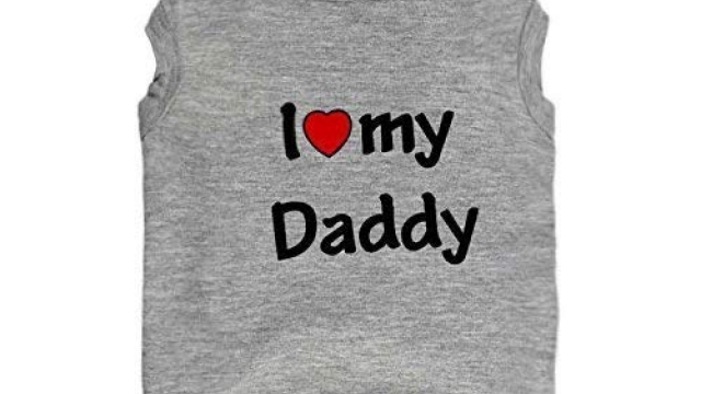 DroolingDog Dog Shirt Medium Dog Clothes I Love My Daddy Pattern Pet T Shirts for Medium Dogs, XL, Grey DroolingDog Dog Shirt Medium Dog Clothes I Love My Daddy Pattern Pet T Shirts for Medium Dogs, XL, Grey