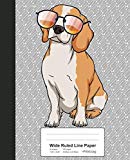 Wide Ruled Line Paper: Book Funny Beagle Dog Sunglasses (Weezag Wide Ruled Line Paper Notebook)