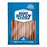 Best Bully Sticks Odor-Free Angus 6-inch Bully Sticks (20 Pack) - Made of All-Natural, Free-Range, Grass-Fed Angus Beef - Hand-Inspected and USDA/FDA-Approved