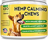 Pawfectchow Hemp Calming Treats for Dogs - Made in USA - Hemp Oil - Dog Anxiety Relief - Aids Stress Barking Separation Fireworks & Thunder - Aggressive Behavior - 120 Soft Chews