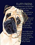 My Fluffy Friend - A Year With My Dog: 8.5x11 Pug Dog Journal For Kids, Puppy Care Tracker And Keepsake Notebook, Pet Memory Book, Dog Lover Gifts