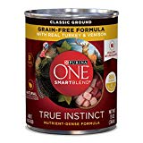 Purina ONE Grain Free, Natural Pate Wet Dog Food, SmartBlend True Instinct With Real Turkey & Venison - (12) 13 oz. Cans