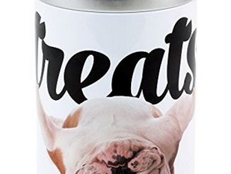 Paw Prints 37722 Carlos The Bulldog Design Large Treat Tin, 5.25″ x 5.25″ x 7.5″, One Color