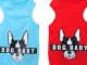 YAODHAOD Cotton Dog Clothes, Mini Dog Baby T-Shirt, French Bulldog Pattern T-Shirt, Suitable for Puppies, Mini Dogs,Small Dog and Cat (2pack) (M, RED and Blue)