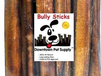 Downtown Pet Supply 6″ inch Premium All Natural Beef Bully Sticks, Jumbo Extra Thick Dog Dental Chew Treats – No Grain, High in Protein, Low in Fat (50 Pack)