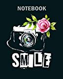 Notebook: photographer simple woman camera dog - 50 sheets, 100 pages - 8 x 10 inches