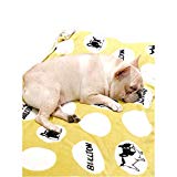 MSFREN Frenchie French Bulldog Super Soft Fleece Yellow Pet Bed Blanket