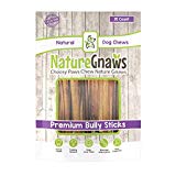 Nature Gnaws Small Bully Sticks 5-6 inch (15 Pack) - 100% Natural Grass Fed Premium Beef Dog Chews