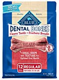 Blue Buffalo Dental Bones Natural Adult Dental Chew Dog Treat  Regular 12-oz bag