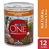 Purina ONE Natural, High Protein Gravy Wet Dog Food, SmartBlend Tender Cuts Chicken & Brown Rice - (12) 13 oz. Cans