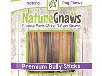 Nature Gnaws Small Bully Sticks 5-6 inch (15 Pack) – 100% Natural Grass Fed Premium Beef Dog Chews