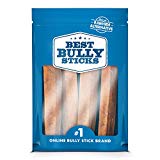 Best Bully Sticks Premium 6-Inch Jumbo Bully Sticks (4 Pack) - All-Natural, Free-Range, Grass-Fed, 100% Beef Single-Ingredient Dog Chews