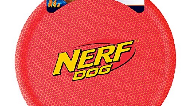 Nerf Dog Nylon Flyer Dog Toy, Frisbee, Lightweight, Durable and Water Resistant, Great for Beach and Pool, 9 inch diameter, for Medium/Large Breeds, Single Unit, Red Nerf Dog Nylon Flyer Dog Toy, Frisbee, Lightweight, Durable and Water Resistant, Great for Beach and Pool, 9 inch diameter, for Medium/Large Breeds, Single Unit, Red