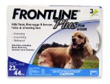 Merial Frontline Plus Flea and Tick Control for 23 to 44-Pound Dogs and Puppies, 3 Doses