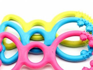 BECKY,Set of Bite Rings Toy For Dogs Puppies,Set Dog Toys Dog Chew Toy for Aggressive Chewers for Small Medium Dogs Breeds Dogs Puppies – Natural Rubber,Random Color