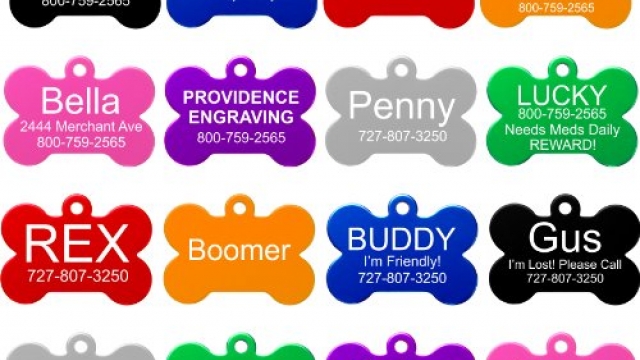 Pet ID Tags | 8 Shapes & Colors to Choose From | Dog Cat Aluminum