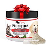 iDash Pets Advanced Formula Probiotics for Dogs and Cats - 100% Natural Powder Pet Probiotics - Relieves Skin Allergies, Itching, Diarrhea - Improves Digestive Health - Antioxidant - Organic 6 oz