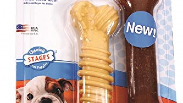 Nylabone Dura Chew and Flexi Bone Wolf Puppy Dog Chew Toys, Combo Pack