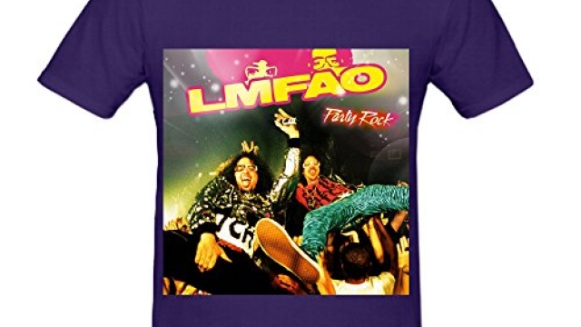 Lmfao Party Rock Funk Album Cover Mens Crew Neck Short Sleeve T Shirt Purple