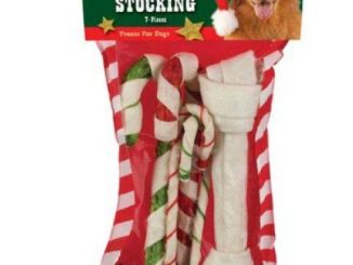 Ranch Rewards Rawhide Holiday Dog Stocking, Large, 7-Pack