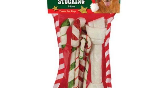 Ranch Rewards Rawhide Holiday Dog Stocking, Large, 7-Pack