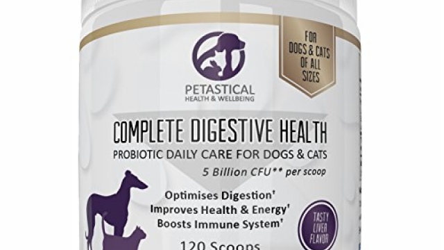 BEST PROBIOTICS For Dogs And Cats | Petastical COMPLETE Probiotics For Pets | Advanced DIGESTIVE HEALTH | 5 BILLION CFU 12 Beneficial Bacterial Strains | Stronger Immune System | 120 Scoops | USA Made Reviews