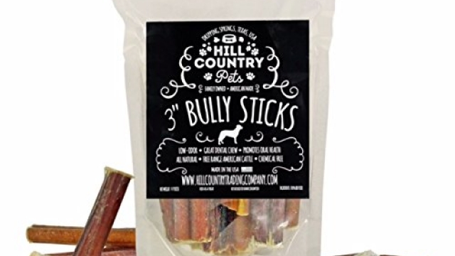 Bully Sticks Dog Chews 3 Inch 10 Count Made in the USA by Hill Country Pets