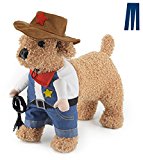 Mikayoo Christmas costumes,The Cowboy for Party Christmas Special Events Costume,West CowBoy Uniform with Hat,Funny Pet Cowboy Outfit Clothing for dog cat(4)