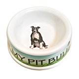 I Love My Pit Bull Dog Bowl, 10-inch