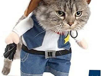 Mikayoo Pet Dog Cat Halloween costumes,The Cowboy for Party Christmas Special Events Costume,West CowBoy Uniform with Hat,Funny Pet Cowboy Outfit Clothing for dog cat(S)