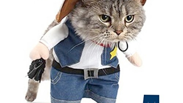 Mikayoo Pet Dog Cat Halloween costumes,The Cowboy for Party Christmas Special Events Costume,West CowBoy Uniform with Hat,Funny Pet Cowboy Outfit Clothing for dog cat(S)